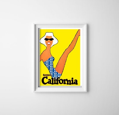 Retro-Poster Kalifornien Reisen