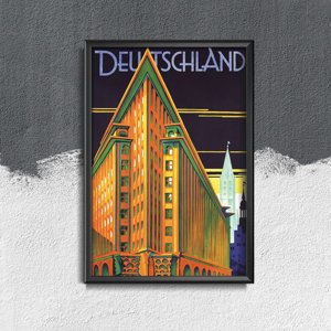Poster Retro-Wohnzimmer Deutschland
