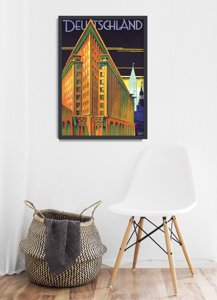 Poster Retro-Wohnzimmer Deutschland