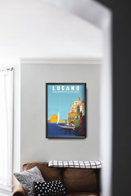 Weinleseplakat Lugano Schweiz