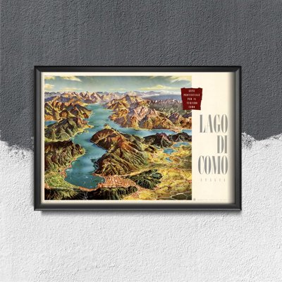 Plakat für den Frieden Lago di Como Italien von Heinrich Berann