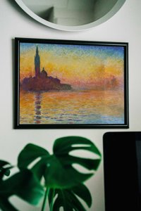 Poster an der Wand San Giorgio Maggiore in der Dämmerung Claude Monet