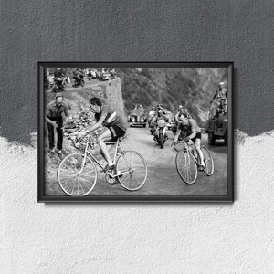 Weinleseplakat Fotografie Tour de France Fausto Coppi