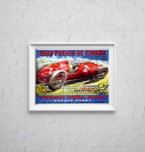 Poster im Retro-Stil Gran Premio de Espana Grand Prix