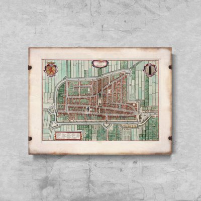 Poster an der Wand Colton Plan und Karte Boston