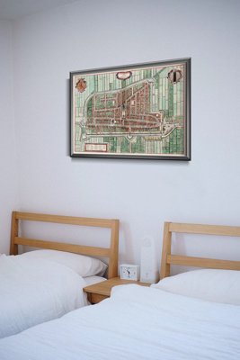 Poster an der Wand Colton Plan und Karte Boston
