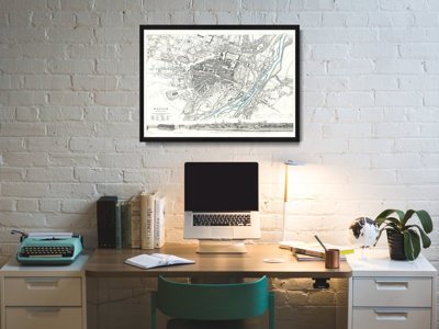 Weinleseplakat Alte Karte Liverpool