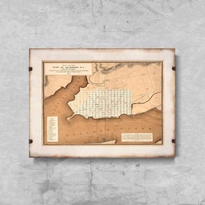 Retro-Poster Alte Karte von Alexandria Virginia