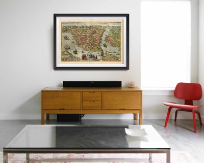Poster Retro-Wohnzimmer Ansicht von Konstantinopel Instambul