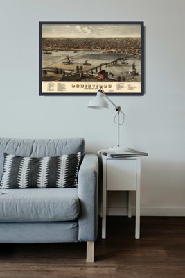 Poster im Retro-Stil Alte Karte Louisville Kentucky