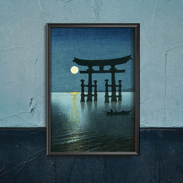 Poster im Retro-Stil Strand Soshu von Kawase Hasui