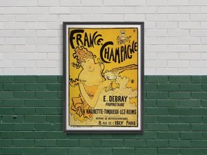 Poster an der Wand Frankreich Champagne