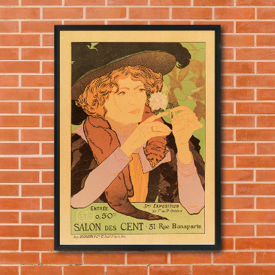 Poster an der Wand Salon des Cent, 5ME Exposition
