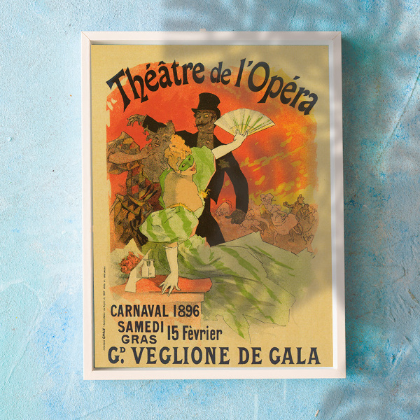 Poster an der Wand Theater de Lopera Carnaval 1896