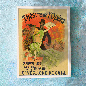 Poster an der Wand Theater de Lopera Carnaval 1896