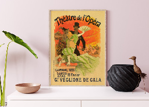 Poster an der Wand Theater de Lopera Carnaval 1896