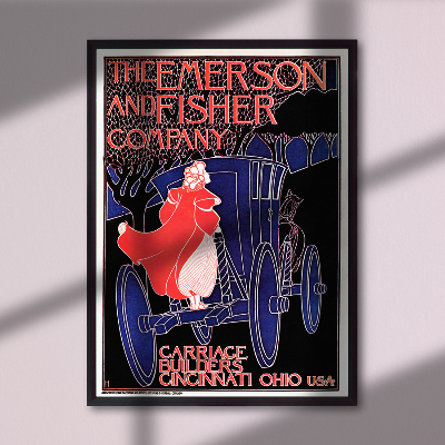 Poster an der Wand Die Emerson und Fisher Company, Carriage Builders