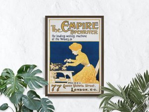 Poster an der Wand Die Empire Schreibmaschine