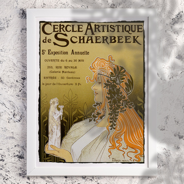 Poster an der Wand Cercle Artistique de Schaerbeek Exposition