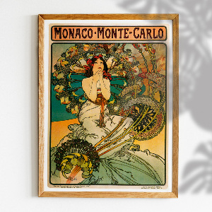 Plakat-Weinlese Monaco Monte Carlo