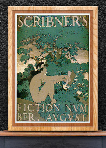 Plakat-Weinlese Scribners Fiction Nummer