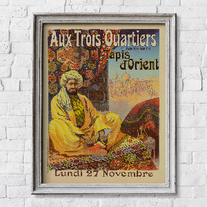 Plakat-Weinlese Aux Trois Quartiers, Tapis dOrient