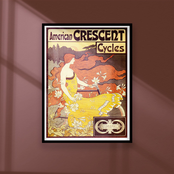 Plakat-Weinlese Cycles amerikanisches Crescent