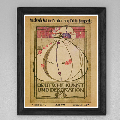Plakat-Weinlese Deutsche Kunst und Dekoration