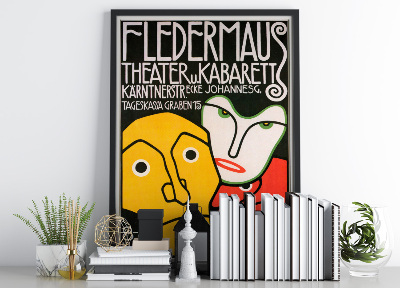 Retro-Poster Fledermaus Kabarett und Theater