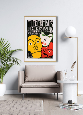 Retro-Poster Fledermaus Kabarett und Theater