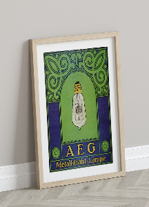Retro-Poster AEG Metalldraht Lampe
