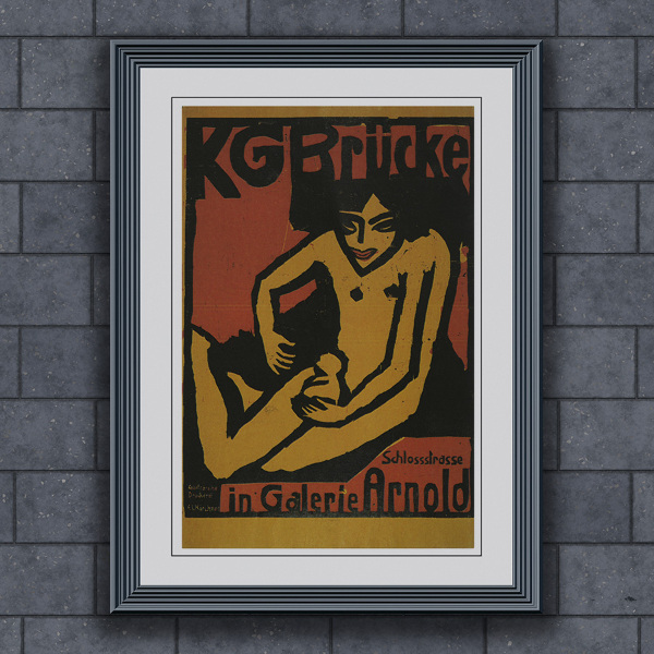Retro-Poster KG Brucke in der Galerie Arnold Ausstellung