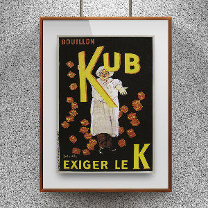 Retro-Poster Bouillon Kub exiger le K Werbung für Julius Maggi et Cie