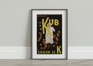 Retro-Poster Bouillon Kub exiger le K Werbung für Julius Maggi et Cie