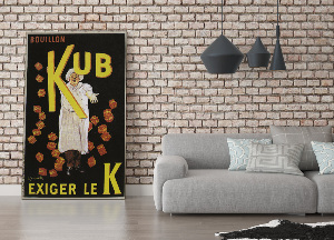 Retro-Poster Bouillon Kub exiger le K Werbung für Julius Maggi et Cie