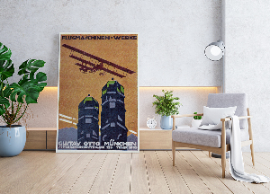 Retro-Poster Flugmaschinen Werke Gustav Otto München