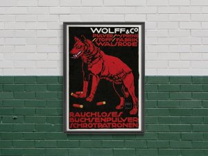 Retro-Poster Wolff und Co Werbung