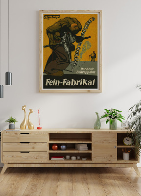 Retro-Poster Fein Fabrikat, Der beste Bohrapparat Werbung für Bohrmaschinen von Fein hergestellt