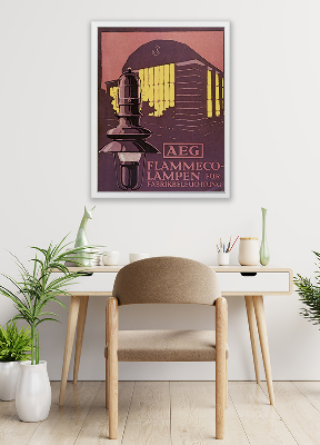 Retro-Poster AEG Flammeco Lampen für Fabrikbeleuchtung Broschüre Cover