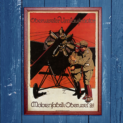 Retro-Poster Oberurseler Umlaufmotor Motorenfabrik Oberursel