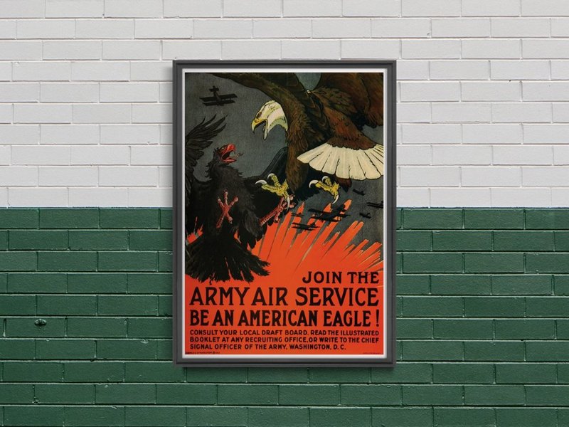 Weinleseplakat Verbinden Sie die Armee Air Service Seien Sie ein American Eagle