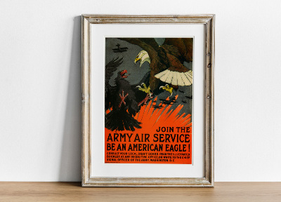 Weinleseplakat Verbinden Sie die Armee Air Service Seien Sie ein American Eagle