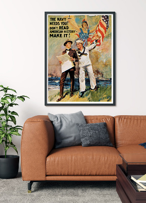 Weinleseplakat Die Marine benötigt Sie