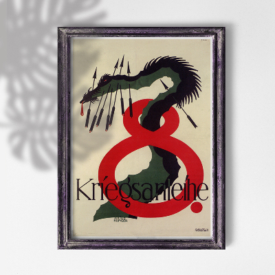 Weinleseplakat 8 Kriegsanleihe, 8. Kriegs-Darlehen