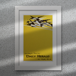 Weinleseplakat Soaring zum Erfolg Daily Herald, der Early Bird Werbung