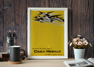 Weinleseplakat Soaring zum Erfolg Daily Herald, der Early Bird Werbung