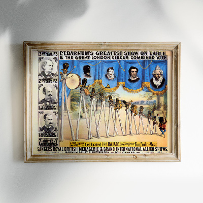 Poster an der Wand P T Barnums Greatest Show On Earth