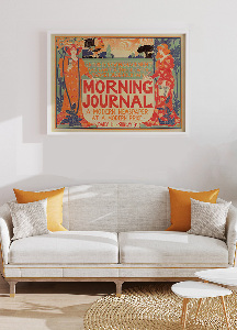 Poster an der Wand Morgen-Zeitschrift, eine moderne Zeitung zu einem modernen Preis