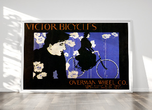 Poster an der Wand Sieger fährt, Overman Rad Co