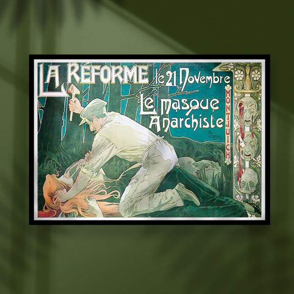 Poster an der Wand Le Masque Anarchiste